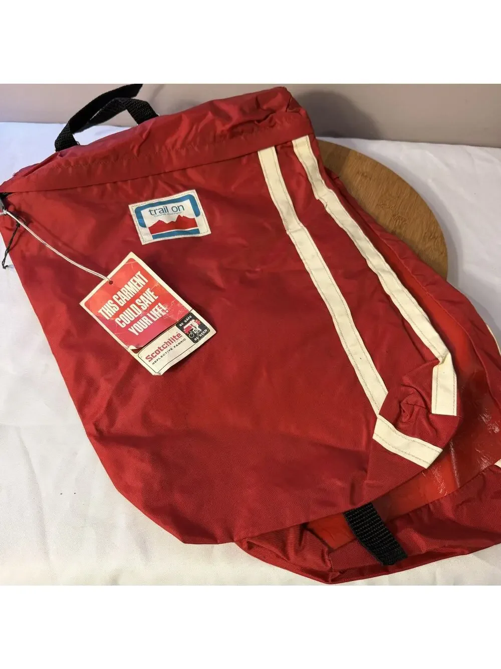 Vintage Trail on Dog Pack Red harness Backpack saddle bags trail Hiking Camping